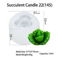 Stampo in silicone a forma di pianta succulenta per candele e gesso, 57x53x35mm - Candela succulenta 22 (145)