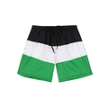 Badeshorts für Jungen mit schwarz-weiß-grünem Blockdesign und Kordelzug - 152 / Schwarz Weiß Grün