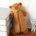 Astuccio carino in peluche marrone Capybara con pelliccia morbida e zip in metallo - Vecchia Versione