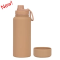 1L large capacity insulated water bottle in matte tan with a non-slip silicone base - 1 L / Desert-Sports
