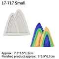 Mountain shape silicone mold for chocolate and fondant cake decorating in white - 1# Small Mountain Peak / Gray