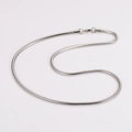 Elegante collar de cadena de serpiente de acero inoxidable plateado para hombre y mujer - 3mm*50cm / Color Acero