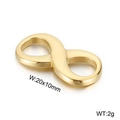 Colgante de símbolo de infinito en acero inoxidable dorado, componente de 20x10mm - 20*10mm / Dorado