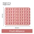 Pink silicone fruit mold for DIY candies featuring pineapple and cherry shapes - Fruit Alliance