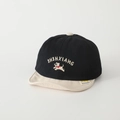 Detail of baby baseball cap featuring cartoon dog embroidery and soft contrast brim - 50cm (1-3 Years) / Puppy - Black