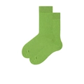 Leuchtend limettengrüne mittellange Socken mit elastischem Rippenstrick-Bündchen - Bambusgrün