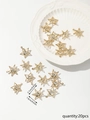 20pcs of 2.1x1.6cm gold star charms with rhinestones for DIY jewelry making - Style 1 (Star 2.1x1.6cm)