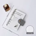 Carnet à anneaux A6 en PVC avec sangle gris neutre et quatre-vingt-dix pages - A6 / Avec Pages Intérieures (90 Feuilles) / Argent