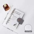 A6 PVC 6-ring loose-leaf notebook with neutral grey strap and ninety lined pages - A6 / With Inner Pages (90 Sheets) / Silver