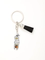 Halloween acrylic keychain with black tassel and mummy pumpkin character charm details - Mummy (20625)