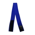 Adjustable blue elastic wig grip band with black hook and loop fastener for secure fit - Solid Blue