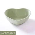 Nordic green heart shaped seasoning dish made from sustainable wheat straw fiber - Heart / Nordic Green