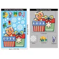 Christmas window sticker set with gingerbread man box and snowflakes size details - BQ287 Christmas Gift Box