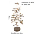 Nordic iron and wood mini tree ornament with silver leaf accents, 48cm height home decor - Type 02-48cm Retro Branch Tree