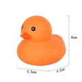 Classic orange rubber duck toy for baby bath time, size 5.5cm by 4.5cm by 4cm - No. 8 Orange