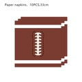 Detail view of 10-piece American football napkins, 33cm size for themed party decor - Paper Napkins Type B 10PCS