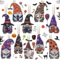 Kit portachiavi pittura diamante 5D Halloween con 10 diversi modelli di gnomi - Gnomi di Halloween-A28 / Pezzo Singolo