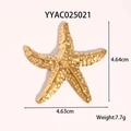 Detailansicht eines goldenen Seestern-Anhängers mit Maßen von 4,63 cm und Gewichtsangaben - Seestern-Form (YYAC025021)
