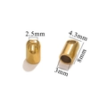 Terminal de cordón de acero inoxidable dorado de 3 mm para la creación de joyas DIY - Agujero 3mm / Dorado