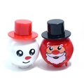 Opwindbaar kerstspeelgoed met een sneeuwpop en kerstman met een hoge hoed - Opwindbare Hoge Hoed Sneeuwbal Rode Hoed Sneeuwman