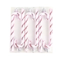 Pink candy cane Christmas ornaments with glitter finish and silver strings, set of 6 pieces - Set of 6 / Glitter Pink Candy Cane