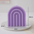 Artistic purple rainbow bridge scented candle geometric home decor 9.5cm height - Geometric Arch (Lavender)