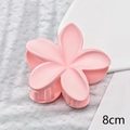 Pink matte finish floral hair claw clip in 8cm size for elegant women hairstyles - Light Pink Matte 8cm
