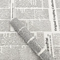 Waterproof bouquet wrapping paper with vintage English newspaper print for gift packing - Korean Newspaper - White Black