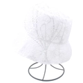 Cappello da sole in organza bianca da donna con pizzo floreale traforato e forma a secchiello - M (56-58cm) / Bianco