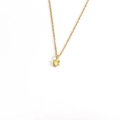 Elegant 18K gold-plated stainless steel necklace with a yellow cubic zirconia pendant - November-Pale Yellow