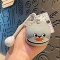 Sacabambaspis fish keychain in gray with watermelon pattern and acrylic charm pendant - Sacabambaspis Wooden Fish - Watermelon