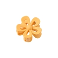 Detail of yellow flower hair claw clip with matte finish and secure metal spring - Hollow - Yellow