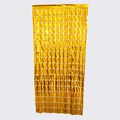 Golden square foil fringe curtain backdrop for wedding and birthday party decorations - Gold