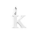 Silver metal letter K pendant charm for DIY jewelry bracelets and necklaces - Letter K (Steel Color)