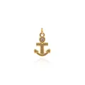 Ciondolo ancora nautica placcato oro 18K con zircone micro intarsiato per gioielli DIY - Oro