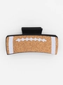 Sparkly gold sequin football hair clip for game day and sports themed outfits - Bronze Glitter Football