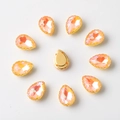 Strass goutte orange avec monture dorée pour bijoux DIY et accessoires cheveux - 10x14mm / Ambre AB