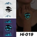 Luminous blue waterproof tattoo sticker with bonsai and mountain design Hi-019 - Hi-019 (Mountain Bonsai)