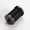 Hilo encerado redondo negro de 0,4 mm para costura a mano y cuero en carrete de calidad - 0.4mm/110m / #7 Negro