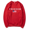 Sweat à capuche rouge unisexe Freedom avec drapeau américain au style urbain confortable - Rouge