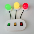 DIY Busyboard light switch module with colorful bulbs and wooden base for toddlers - Wooden Base Three-Color Light