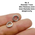 Silver retro engraved connection ring for bracelets, 11mm diameter with relief pattern - 8# Traditional Fret Pattern Ring