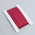 Cinta de terciopelo rosa de 1cm en carrete para lazos DIY y decoración de regalos - Estilo de tarjeta de papel (35#) / Rojo