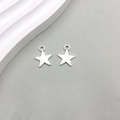 Pair of antique silver star hollow pendants for DIY jewelry crafting accessories - 1Pc Antique Silver Pentagram 12*15mm