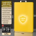Yellow food-grade PE cutting board with metal handle measuring 60x40x2cm - 60*40*2cm / Yellow