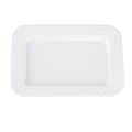 Single Layer Rectangular Embossed 1 Piece White
