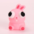 Pink rabbit squeeze toy with big eyes design for stress relief and desktop decoration - Pop Out Eyes Rabbit
