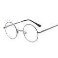 Gafas de sol redondas vintage de metal color gris con lentes polarizadas - C3 Marco Gris Plomo Anti-Luz Azul