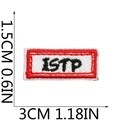 Vue détaillée du mini écusson brodé ISTP avec marquages de dimension 3x1,5 cm - No 9 (Lettre ISTP)