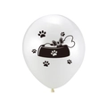 White dog paw and bone print latex balloon for pet birthday party decorations - Dog Bowl & Bone Style (新款骨头气球)